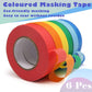 6 rolls of coloured sticky tape - removable coloured tape (1 cm * 13 m) - coloured tape suitable for office and home crafts - used for wall decorations - art - lettering and crafting Rainbow sticky tape