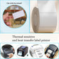 1000 pieces of labels on a roll - food labels - self-adhesive blank labels 60 × 30 mm - white - removable. Suitable for frozen products - kitchens - supermarkets - office supplies - refrigerators - laboratory refrigerators - jam - spices.
