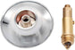 Pop-up click waste plug - sink drain stopper - brass slotted drain button - suitable for bathroom sink
