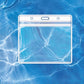 5-piece plastic card holder - clear waterproof plastic badge holder - clear branded badge ID holder - wallet holder - double-sided badge holder - lanyard card holder for home, office and school
