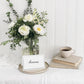50 silver-edged table decorations reception seating place cards - rectangular plate cards for wedding dinner