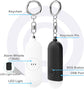Alarm - Torch - 2-pack - 130dB - Personal alarm - Security alarm - Rechargeable - Emergency siren - with LED light - Keychain - (Black & White)