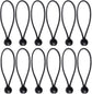 12 Black sailcloth bungee balls for banners - sailcloths - pavilions - tents - bungee hooks - stalls - flagpoles