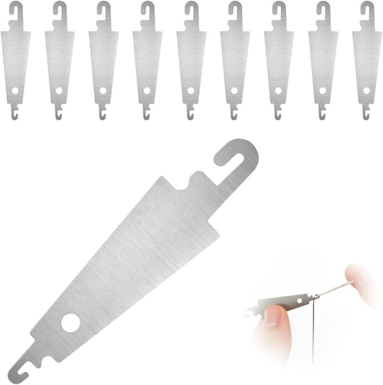 10 pieces of embroidery and cross-stitch needle threader tool - stainless steel hook needle threader - manual threader for needles with large eyes - Sewing Tools Consumables Accessories