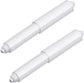 2-piece plastic toilet roll holder - toilet roll holder - toilet roll holder insert - bathroom toilet roll holder insert with spring mechanism - toilet roll replacement roll spring spindle (white)
