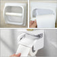 2-piece plastic toilet roll holder - toilet roll holder - toilet roll holder insert - bathroom toilet roll holder insert with spring mechanism - toilet roll replacement roll spring spindle (white)