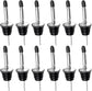 Wine bottle pourer - 12-pack stainless steel - quick bottle dispenser with conical spout and rubber dust cap for wine and spirits bottles