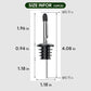 Wine bottle pourer - 12-pack stainless steel - quick bottle dispenser with conical spout and rubber dust cap for wine and spirits bottles
