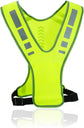 Reflective running clothing with high visibility and pockets - reflective safety vest - unisex - breathable reflective clothing - adjustable safety warning vest for jogging - walking - cycling