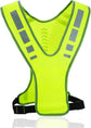 Reflective running clothing with high visibility and pockets - reflective safety vest - unisex - breathable reflective clothing - adjustable safety warning vest for jogging - walking - cycling