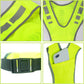 Reflective running clothing with high visibility and pockets - reflective safety vest - unisex - breathable reflective clothing - adjustable safety warning vest for jogging - walking - cycling