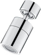 Faucet spray head for kitchen and sink taps - 360° swivel dual-function sprayer - 80-degree swivel tap spout with wide angle - Extended sprayer for taps - Splash-proof spray head for kitchen tap spouts