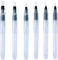 Refillable watercolour brush set: 6 watercolour brushes with refillable reservoirs - watercolour brushes with fine, medium and large tips for watercolour painting and sketching