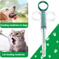 Two-piece set with pet pill poppers, cat pill poppers and cat pill dispensers. Reusable cat pill poppers. Green pill poppers with soft tips for safety and reliability. Handy for both cats and dogs.
