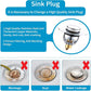 Gootsteenplug, universal, stainless steel strainer for collapsible sink plugs, drain plug for sinks 34-42 mm, suitable for bathtubs and sinks (34-42 mm)