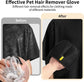 2-piece pet hair removal gloves, static pet hair removal gloves, double-sided grooming gloves, reusable pet hair removal gloves for cleaning and grooming, suitable for sofas, carpets and clothing