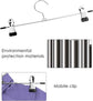 10-pack pants hangers, chrome-plated clothes hangers with anti-slip clips, suitable for skirts, pants and jeans