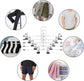 10-pack pants hangers, chrome-plated clothes hangers with anti-slip clips, suitable for skirts, pants and jeans
