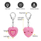 Personal alarm - 125dB - Heart-shaped - Protection device - with light - Keychain - for girls, women, children, the elderly, walking, traveling, parking, at night
