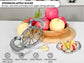 Apple corer, apple drill, fully metal apple corer and drill with 12 stainless steel blades, large apple corer for cutting apples up to 10 cm, comfortable wide non-slip handle