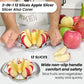 Apple corer, apple drill, fully metal apple corer and drill with 12 stainless steel blades, large apple corer for cutting apples up to 10 cm, comfortable wide non-slip handle