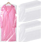 30 plastic clothing covers, 60*140cm laundry bags, transparent clothes hangers, clothing bags, dustproof garment protectors for clothes, shirts, jackets, suits, jumpers (transparent)