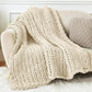 Chunky yarn - Hand-knitted blanket - 25 meters - Extra soft - DIY - Cushion - Blanket - Pet bed - Beige