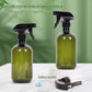 Cleaning spray bottle, hair spray bottle, plant sprayer, durable trigger, refillable, clear plastic, 2x 500ml (3 spray heads) empty garden sprayer, hair sprayer