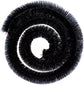 Gutter brush - Leaf catcher - Lead filter - Gutter drain cleaner - Leaf cleaner - Gutter unblocker - 4m x 100mm Black