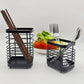 Kitchen utensil holder, stainless steel cutlery rack, sink holder, stainless steel sink organizer, kitchen utensil cutlery holder (black)