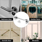 2-pack cabin door latches with hook and eye, 10 cm stainless steel door lock with mounting screws, sturdy twist latch for windows, sliding doors, bedrooms and bathrooms