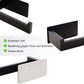 Toilet roll holder - No drilling required, high-quality 304 stainless steel toilet roll holder, self-adhesive, suitable for bathroom and kitchen, strong adhesion, waterproof, black