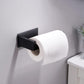 Toilet roll holder - No drilling required, high-quality 304 stainless steel toilet roll holder, self-adhesive, suitable for bathroom and kitchen, strong adhesion, waterproof, black