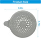 2-pack shower drain hair catchers with strong suction cups, silicone sink strainer protector, shower drain cover, hair stopper, sink strainer for bathroom, bathtub, kitchen sink (white + grey)