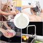 2-pack shower drain hair catchers with strong suction cups, silicone sink strainer protector, shower drain cover, hair stopper, sink strainer for bathroom, bathtub, kitchen sink (white + grey)
