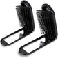 2 pieces of foldable hairbrush - portable travel hairbrush with pocket-sized mirror, anti-static mini hairbrush - small compact massage comb, hair styling tool - for women, girls, home, travel, gym, purse (black)