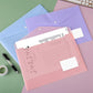 10 pieces of A4 plastic envelope folders, transparent envelopes with press studs, A4 folders with label pockets for school, homework and office, 5 colours