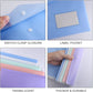 10 pieces of A4 plastic envelope folders, transparent envelopes with press studs, A4 folders with label pockets for school, homework and office, 5 colours