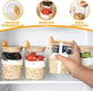 4-pack overnight oats containers with wooden lids and spoons, 473 ml overnight oats jars, glass food containers for oatmeal, chia seed pudding, yoghurt, salad and breakfast cereals