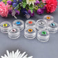 12 travel cosmetic jars, 5 ml cream, make-up monsters, containers with lids for women, glitter nail art, storage bottles