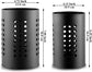 Cutlery holder for crockery, suitable for countertops, 2-pack, stainless steel black kitchen utensil holder, stylish storage box and decorative kitchen utensil pot, perfect gift for a new house or apartment