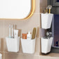 4-piece storage box set for kitchen cabinet doors, self-adhesive storage box for wall mounting, storage box for small items in wardrobes/bathrooms/fridges