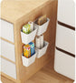 4-piece storage box set for kitchen cabinet doors, self-adhesive storage box for wall mounting, storage box for small items in wardrobes/bathrooms/fridges