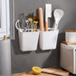 4-piece storage box set for kitchen cabinet doors, self-adhesive storage box for wall mounting, storage box for small items in wardrobes/bathrooms/fridges