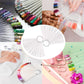 100 transparent nail sticks in fan shape, nail polish sticks, nail display sticks, transparent plastic pointed color sticks with metal ring for salons and beginners