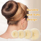4-piece ring donut hair knot styler with 20 gold hair clips, beige donut bun maker, hair rings, styling set for dancers, ballerinas, girls, etc. and everyday hair styling DIY (beige)