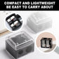 2-piece eyeliner pencil sharpener, makeup pencil sharpener with 2 holes, compact eyebrow pencil sharpener for different sizes of eyebrow pencils, eyeliner pencils, lip liners, etc., easy to clean (black)