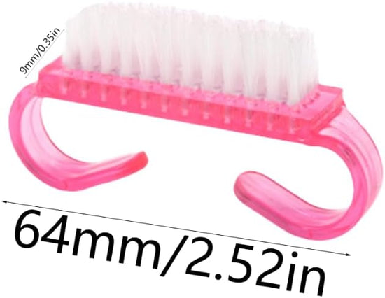 Nagelborstel - 4 pieces Plastic cleaning brush - Handscrub cleaning brush - with plastic handle - for cleaning nails (purple - pink - blue - transparent)