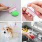 Nagelborstel - 4 pieces Plastic cleaning brush - Handscrub cleaning brush - with plastic handle - for cleaning nails (purple - pink - blue - transparent)