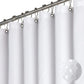 Shower Curtain - Waffle Shower Curtain - 180 x 200 cm - White Shower Curtain - Textured Fabric - Bathroom Shower Curtain - Waterproof - Machine Washable
